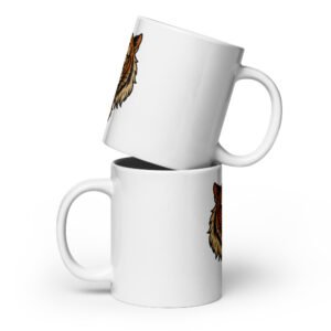 White glossy mug